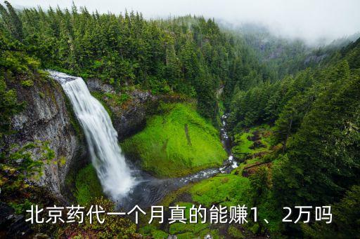 北京藥代一個月真的能賺1、2萬嗎
