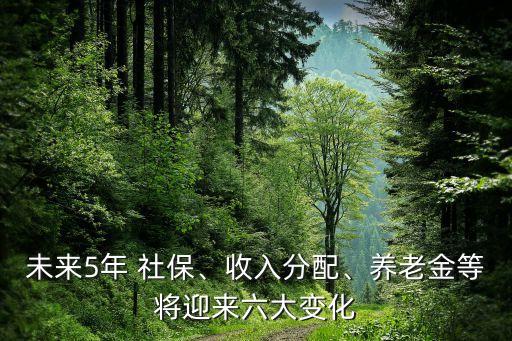 未來(lái)5年 社保、收入分配、養(yǎng)老金等將迎來(lái)六大變化