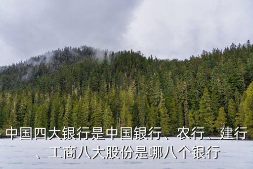 中國四大銀行是中國銀行、農(nóng)行、建行、工商八大股份是哪八個銀行
