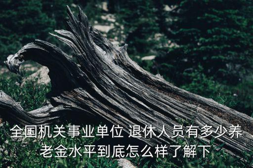 全國機關(guān)事業(yè)單位 退休人員有多少養(yǎng)老金水平到底怎么樣了解下