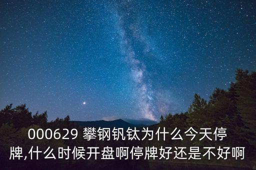000629 攀鋼釩鈦為什么今天停牌,什么時(shí)候開盤啊停牌好還是不好啊