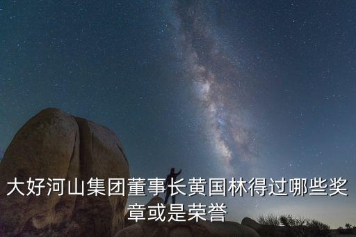 大好河山集團(tuán)董事長(zhǎng)黃國(guó)林得過(guò)哪些獎(jiǎng)?wù)禄蚴菢s譽(yù)