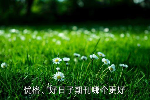 優(yōu)格、好日子期刊哪個(gè)更好