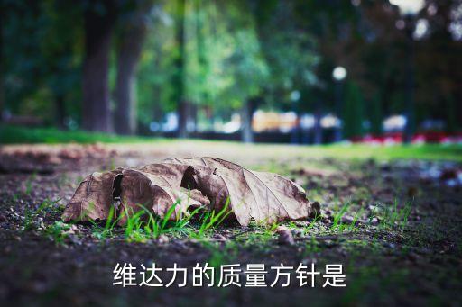 維達力的質量方針是