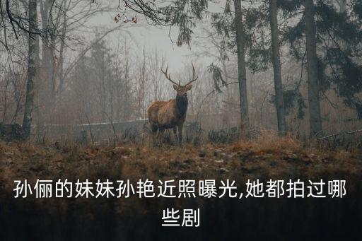 孫儷的妹妹孫艷近照曝光,她都拍過(guò)哪些劇