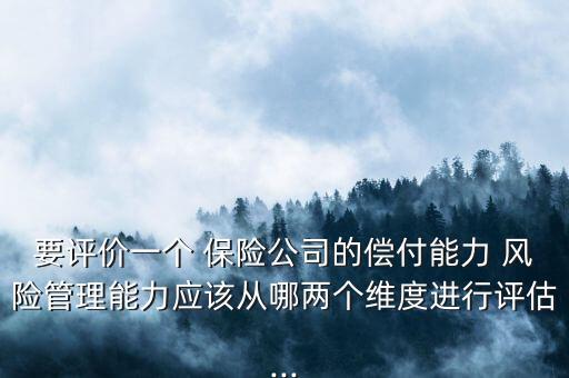 保險公司流動性風(fēng)險