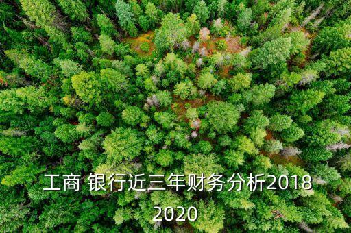  工商 銀行近三年財務分析20182020