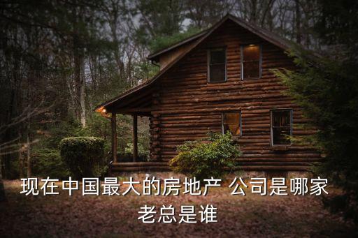現(xiàn)在中國最大的房地產(chǎn) 公司是哪家 老總是誰