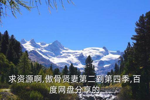 求資源啊,傲骨賢妻第二到第四季,百度網盤分享的