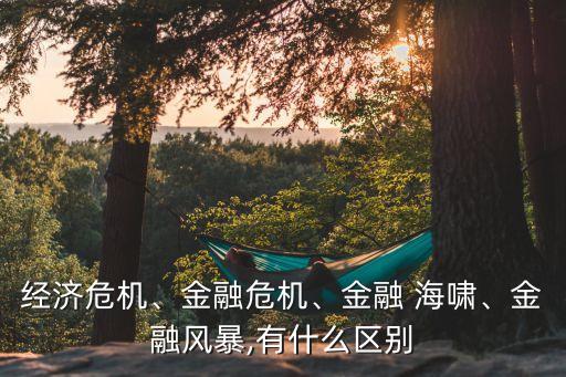 經(jīng)濟(jì)危機(jī)、金融危機(jī)、金融 海嘯、金融風(fēng)暴,有什么區(qū)別