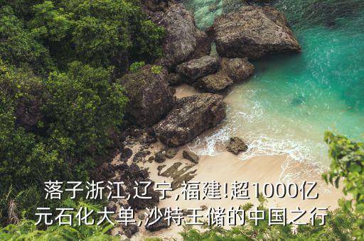 落子浙江,遼寧,福建!超1000億元石化大單,沙特王儲(chǔ)的中國之行