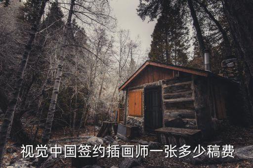  視覺(jué)中國(guó)簽約插畫師一張多少稿費(fèi)