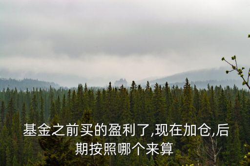 基金之前買的盈利了,現(xiàn)在加倉(cāng),后期按照哪個(gè)來(lái)算